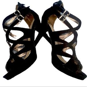 Black Open Toe Heels